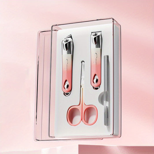 4pcs Nail Clippers Fingernail & Toenail Cutter Set Eagle Mouth Nail Clipper Nose