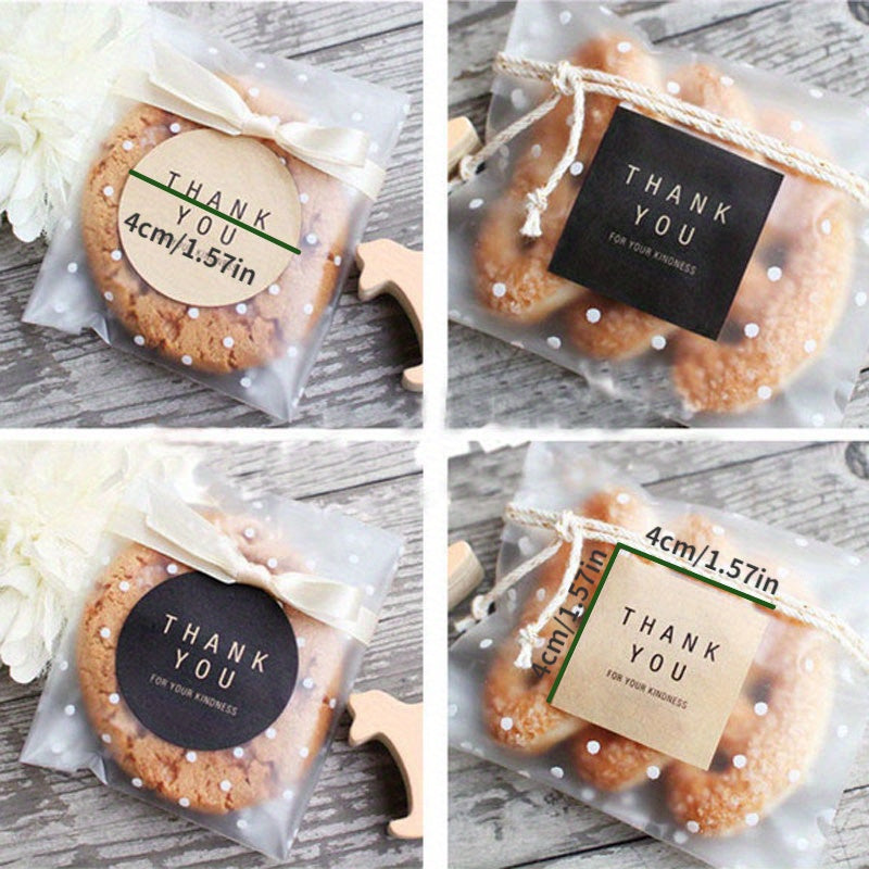 60pcs Thank You Sealing Stickers for Baking Packaging Bags