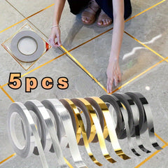 5pcs 3D Wallpaper Sticker Wall Sticker Home Decoration Golden Tile Sticker