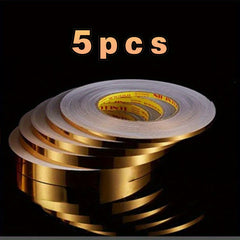 5pcs 3D Wallpaper Sticker Wall Sticker Home Decoration Golden Tile Sticker