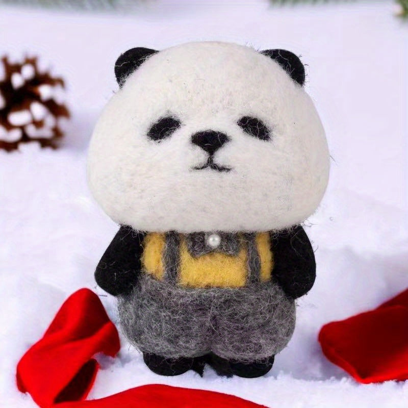 Wool Needle Felting Kit for Beginners - DIY Panda Needle Felting Kits