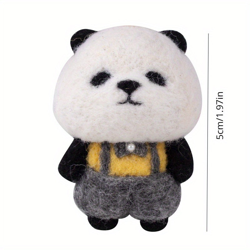 Wool Needle Felting Kit for Beginners - DIY Panda Needle Felting Kits