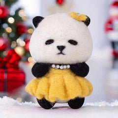 Wool Needle Felting Kit for Beginners - DIY Panda Needle Felting Kits