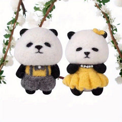 Wool Needle Felting Kit for Beginners - DIY Panda Needle Felting Kits
