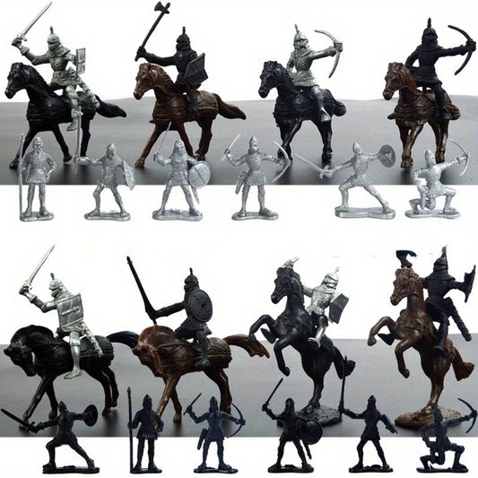 28pcs Military Soldier Model Sandtable Toy Scene Plastic Microlandscape Set