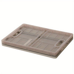 1pc Folding Storage Box Plastic Transparent Storage Cosmetics Clothes Organizing