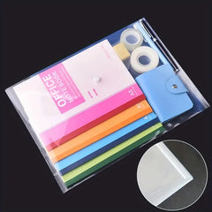 20 A4 Transparent File Bags Office Stationery Data Storage
