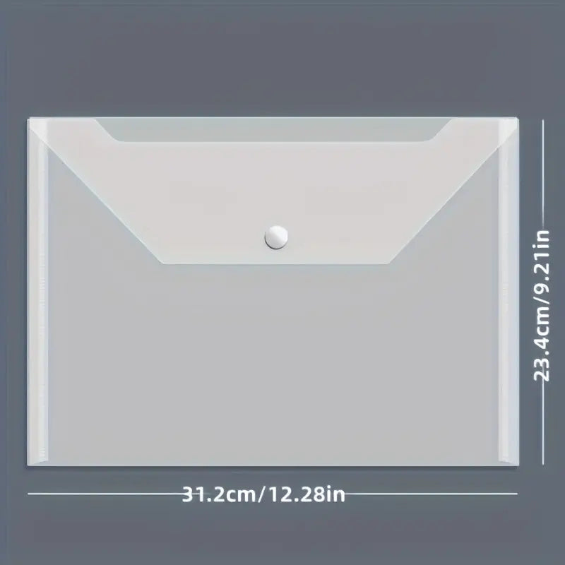 20 A4 Transparent File Bags Office Stationery Data Storage