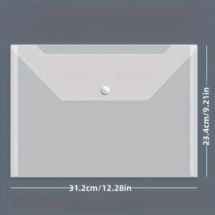 20 A4 Transparent File Bags Office Stationery Data Storage