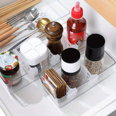 4pcs Fridge Dividing Clips Telescopic Partition Divider