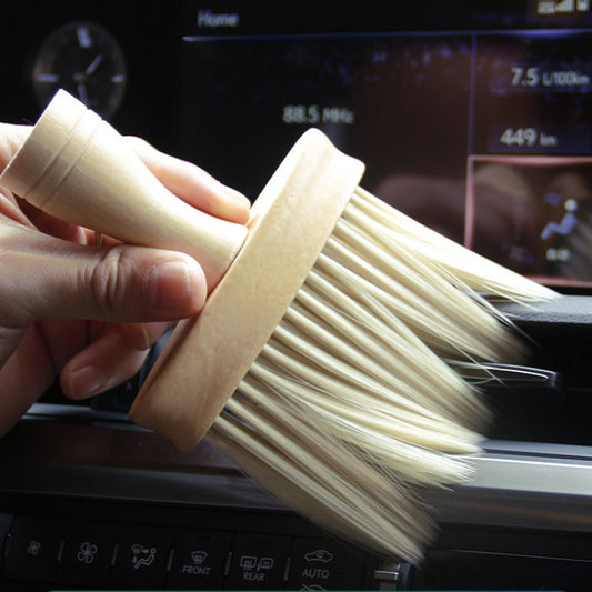 Soft Bristle Car Interior Cleaning Brush - Multi-Purpose Dust Removal Tool