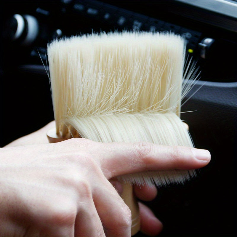 Soft Bristle Car Interior Cleaning Brush - Multi-Purpose Dust Removal Tool