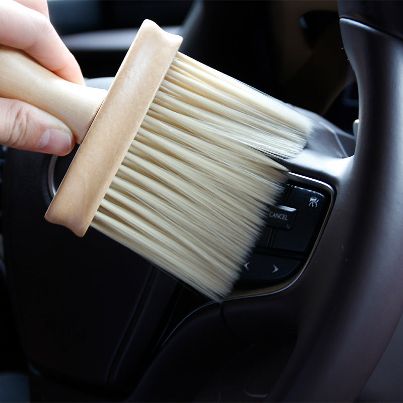 Soft Bristle Car Interior Cleaning Brush - Multi-Purpose Dust Removal Tool