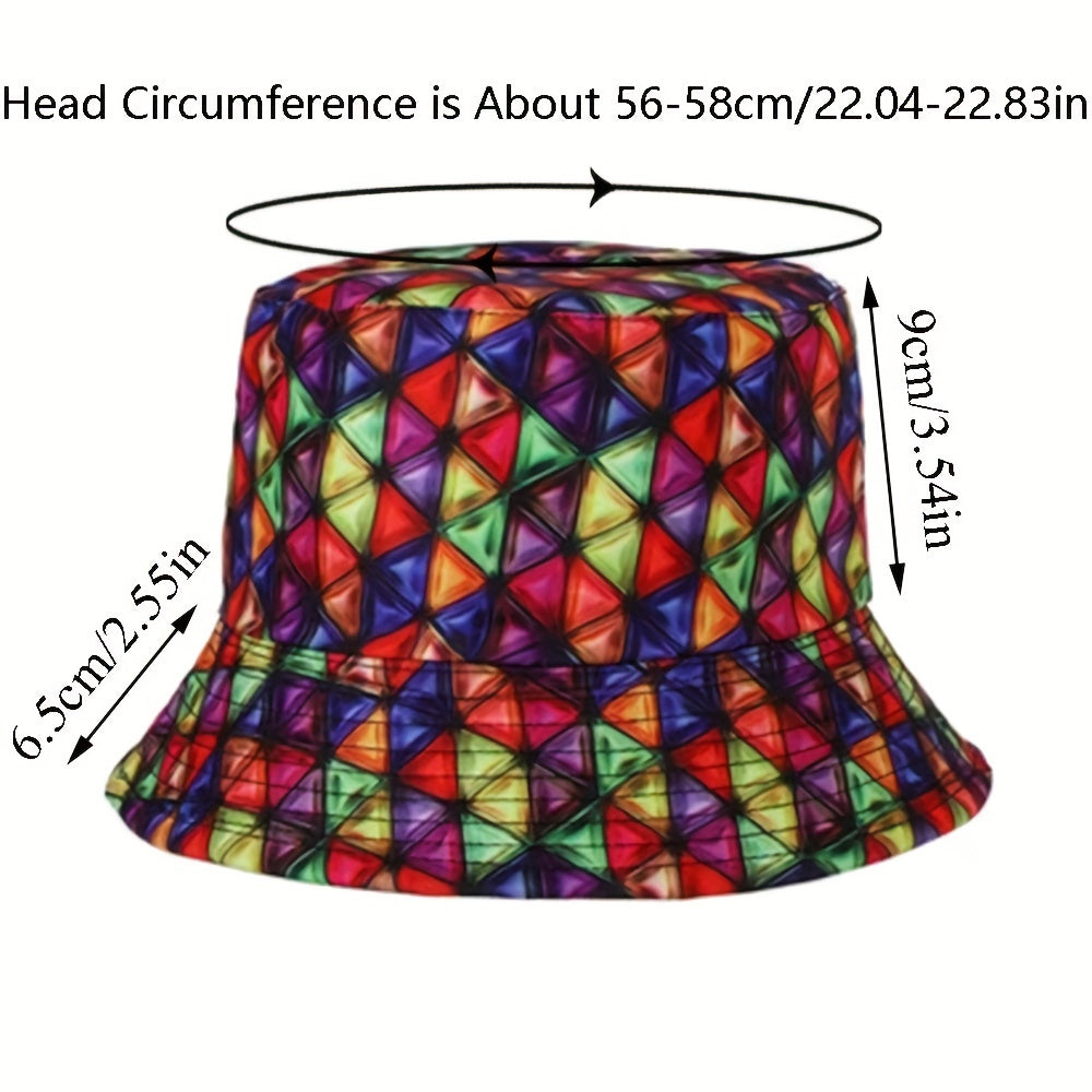 Geometric Graphic Sunshade Bucket Hat for Men Women