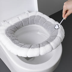 Winter Toilet Seat Cushion Plush Thickened O Type Cover for Patient