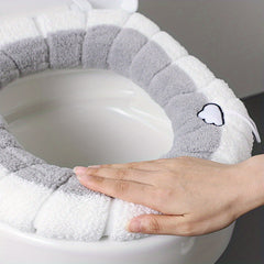 Winter Toilet Seat Cushion Plush Thickened O Type Cover for Patient