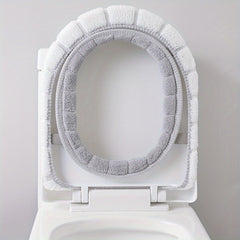 Winter Toilet Seat Cushion Plush Thickened O Type Cover for Patient