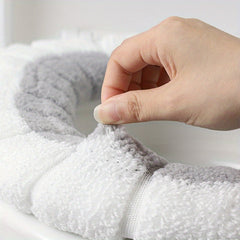 Winter Toilet Seat Cushion Plush Thickened O Type Cover for Patient