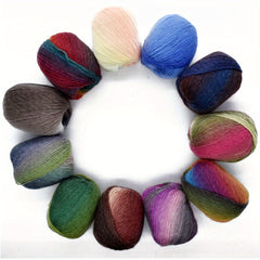 5pcs Wool Colored Yarn for Scarf Shawl Sweater Doll