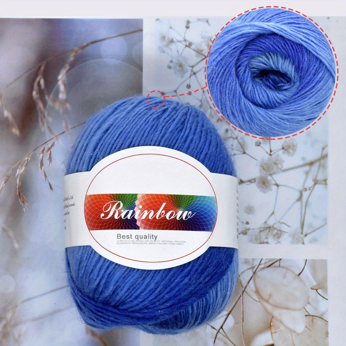 5pcs Wool Colored Yarn for Scarf Shawl Sweater Doll