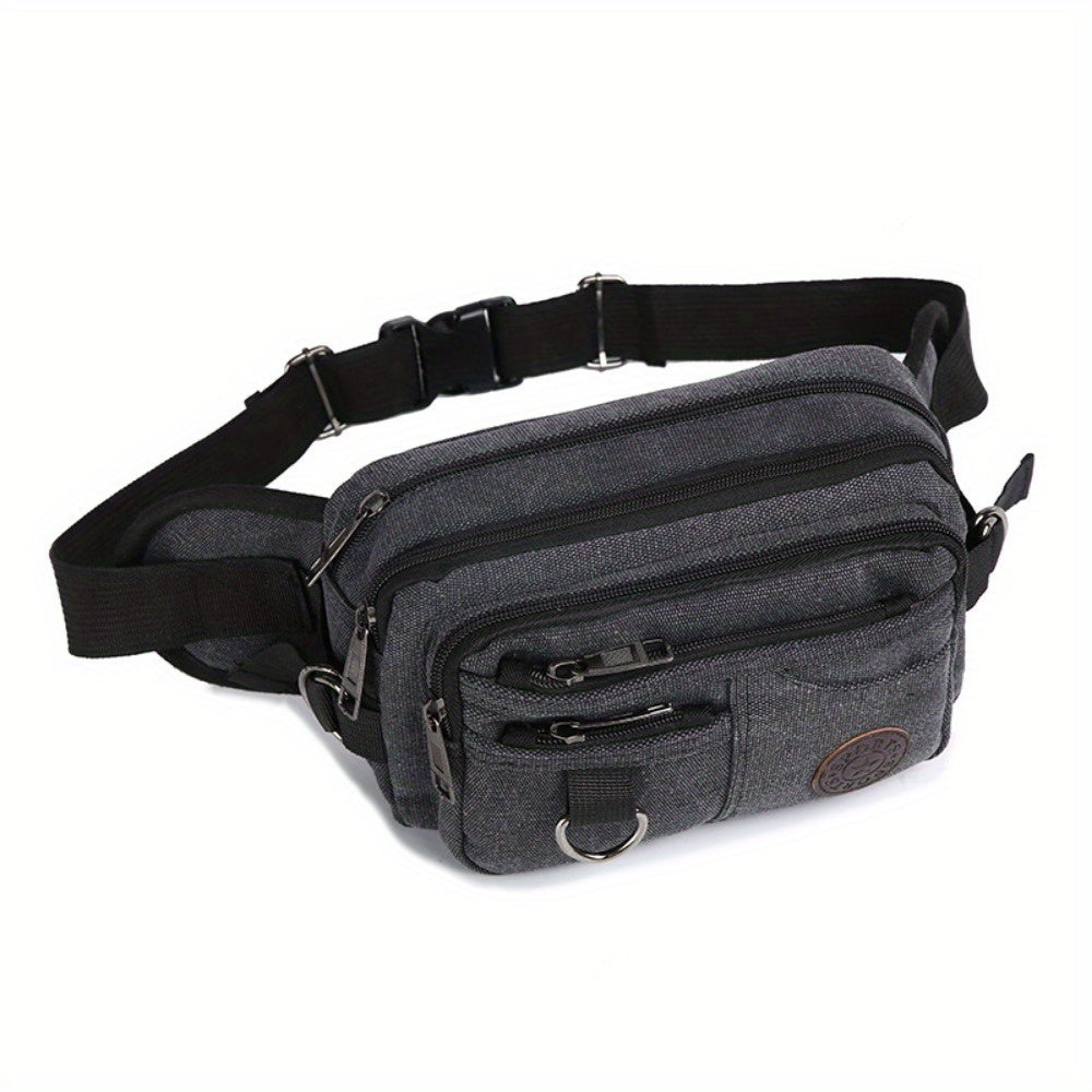 Canvas Waist Bag Mobile Phone Fanny Pack for Outdoor Sports
