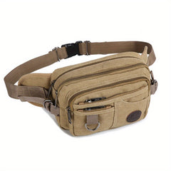 Canvas Waist Bag Mobile Phone Fanny Pack for Outdoor Sports