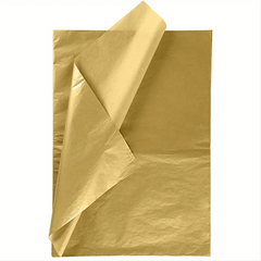 Golden Gift Wrapping Paper for DIY Crafts - 50 Sheets