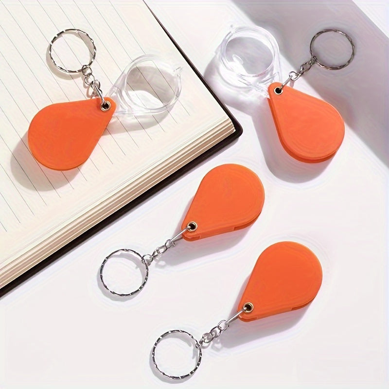 Portable Folding Magnifying Glass Keychain for Outdoor Camping