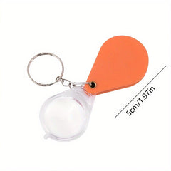 Portable Folding Magnifying Glass Keychain for Outdoor Camping