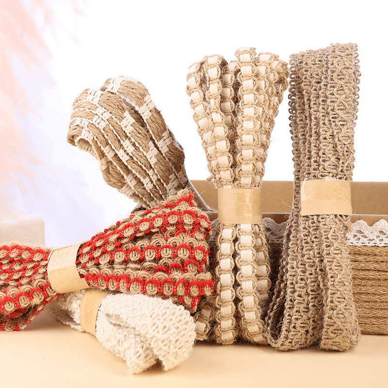 5m Khaki Hemp Rope DIY Webbing Minimalist Fiber Decorative Webbing
