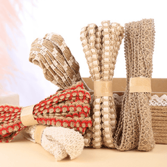 5m Khaki Hemp Rope DIY Webbing Minimalist Fiber Decorative Webbing