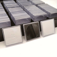 100pcs Coin Adjustable Inner Circle Square Box 30mm Collection Box