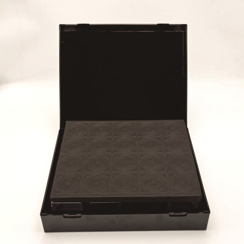 100pcs Coin Adjustable Inner Circle Square Box 30mm Collection Box