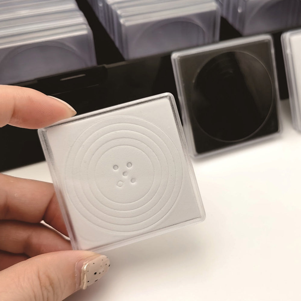 100pcs Coin Adjustable Inner Circle Square Box 30mm Collection Box