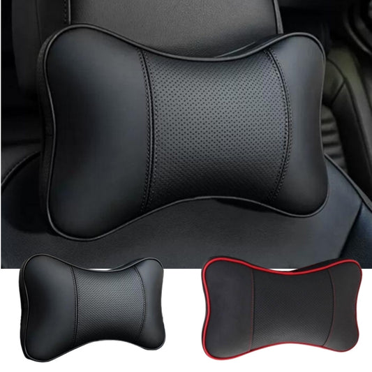 3D Car Headrest Support Cushion Breathable PU Leather Neck Pillows