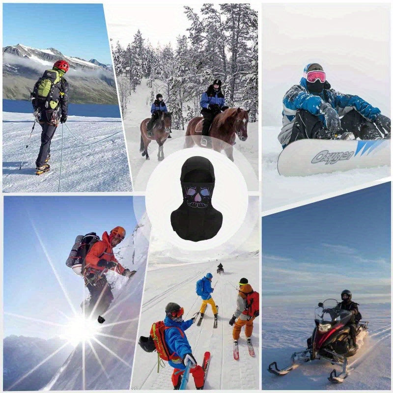 Winter Hood Riding Mask Windproof Cold proof And Warm Outdoor Skiing Fleece Mask