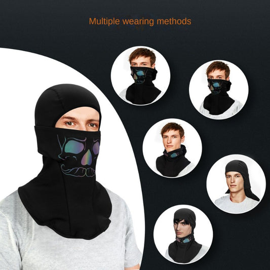 Winter Hood Riding Mask Windproof Cold proof And Warm Outdoor Skiing Fleece Mask