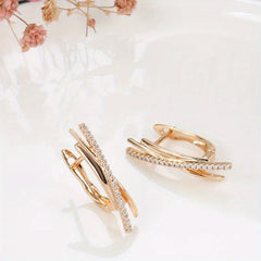 Modern Minimalist Golden Clips Earrings For Women