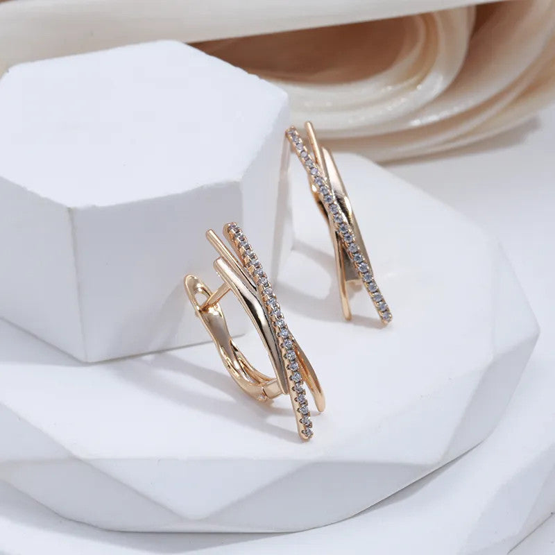 Modern Minimalist Golden Clips Earrings For Women