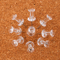200 Transparent I-shaped Nails for Cork Cards