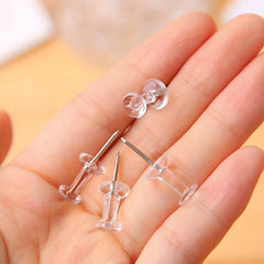 200 Transparent I-shaped Nails for Cork Cards
