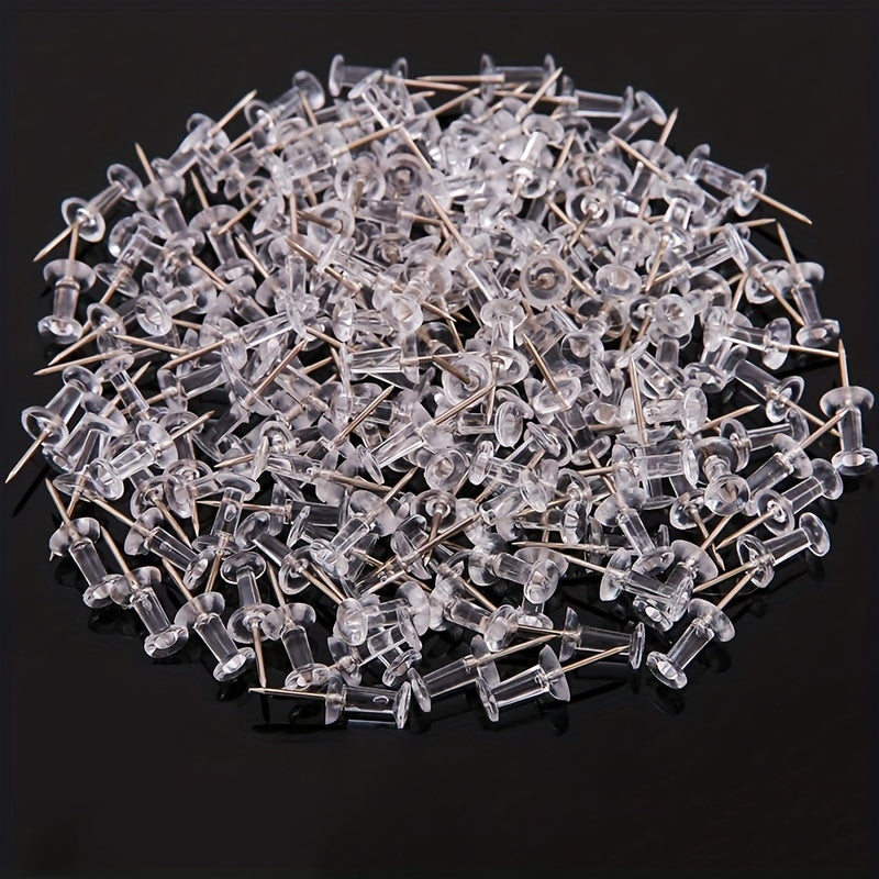 200 Transparent I-shaped Nails for Cork Cards