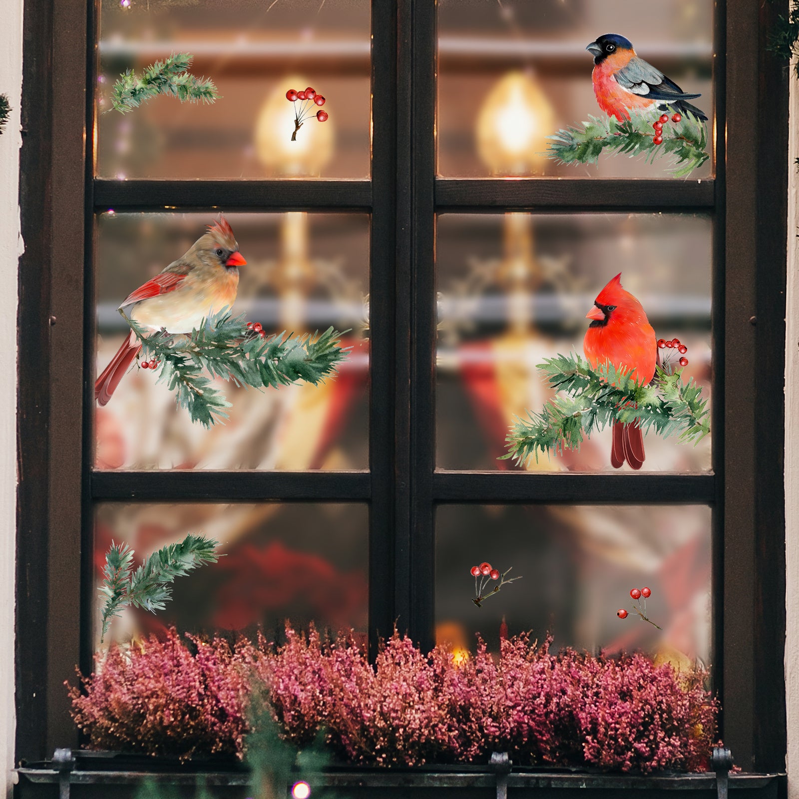 Three Birds Window Sticker Wall Decoration Self-adhesive