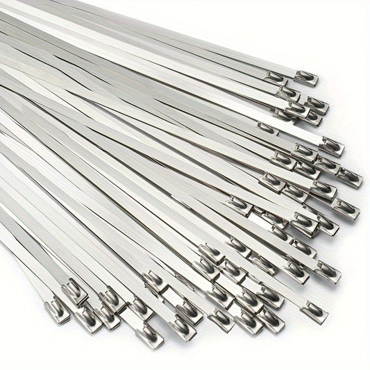 100pcs Stainless Steel Zip Ties Heavy Duty Cable Ties