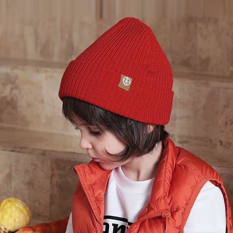 Children's Outdoor Knitted Ear Protection Hat for Autumn and Winter