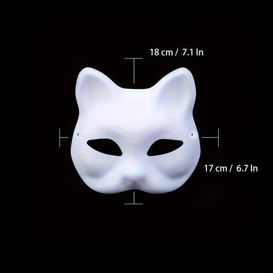 10pcs DIY Masks Paintable Paper Mask Masquerade Party Full Face Masks