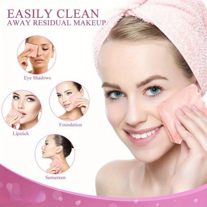 20pcs Reusable Soft Facial Cleansing Towels, Microfiber 7x7inch