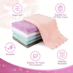 20pcs Reusable Soft Facial Cleansing Towels, Microfiber 7x7inch