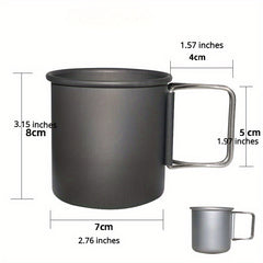 Portable Folding Aluminum Cup 300ml for Camping Picnic