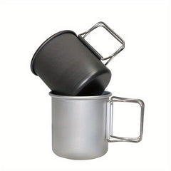 Portable Folding Aluminum Cup 300ml for Camping Picnic